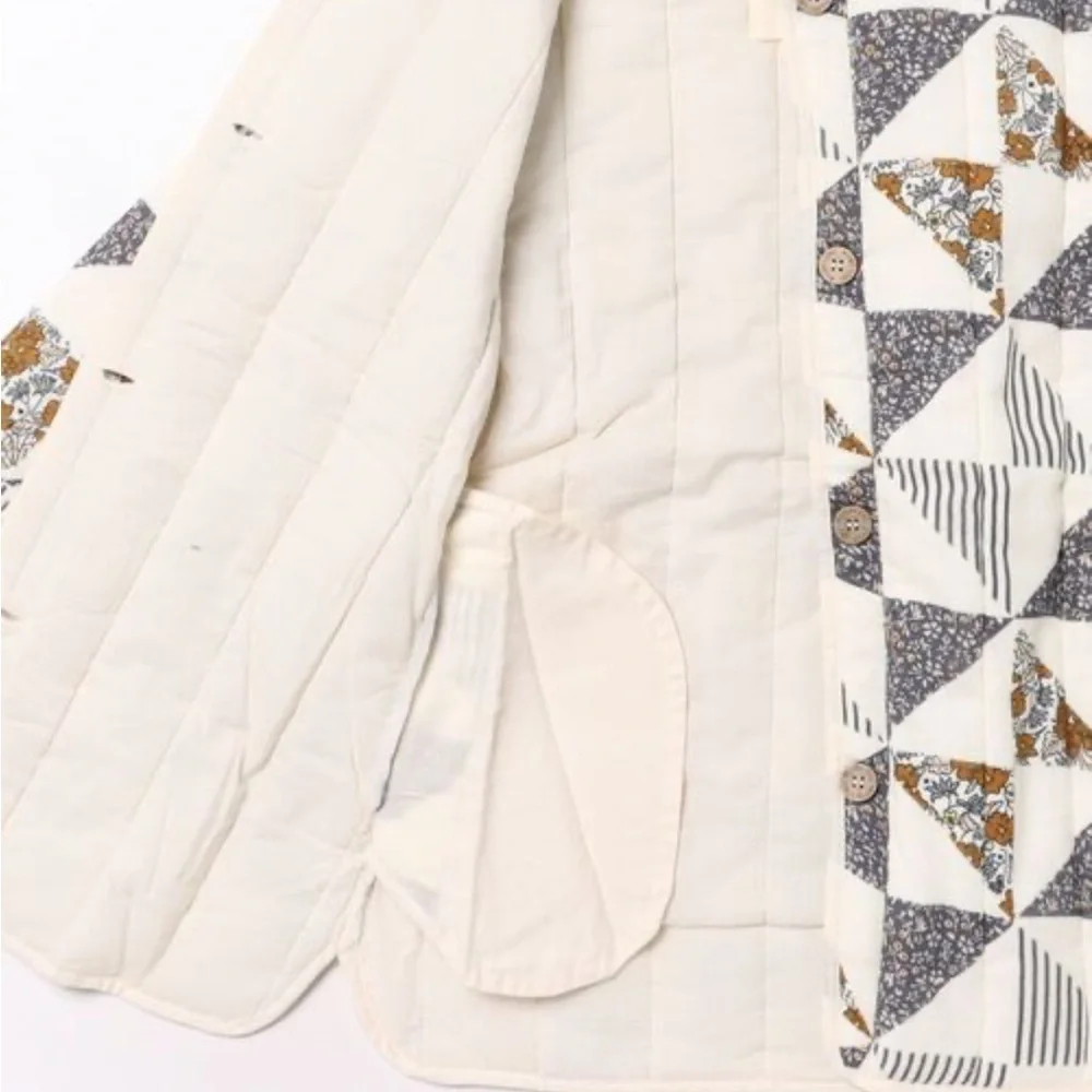 Rylee & Cru quilted longline patchwork kids jacket size 2-3Y - Picture 3 of 7